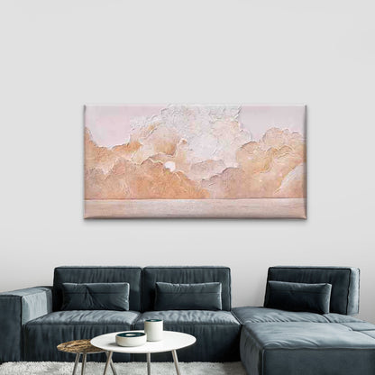 Pastel Clouds Painting in Soft Wall Art Canvas Office Home Room Framed 120x60cm - Bella Home Decor