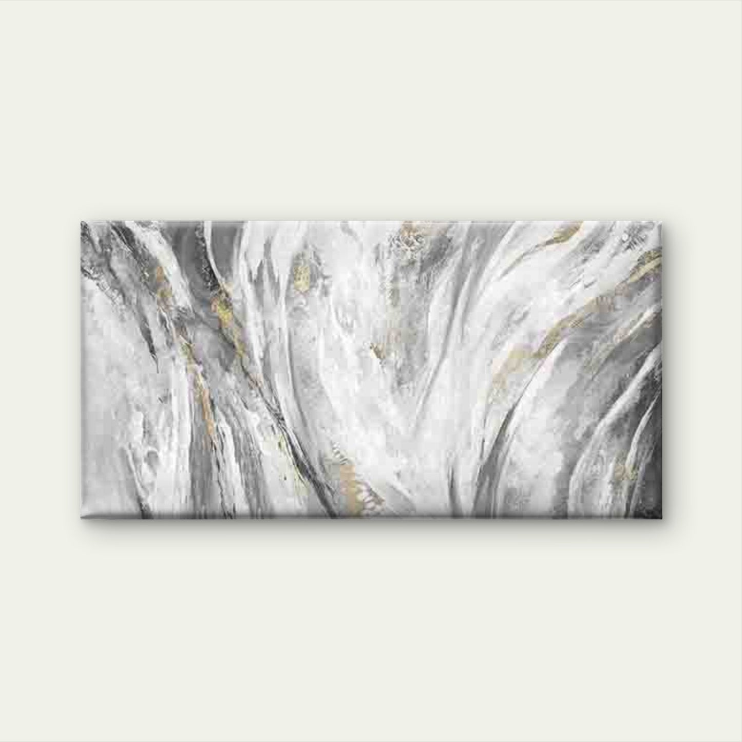Abstract Art with Golden Accent Wall Art Canvas Office Home Room Framed 120x60cm