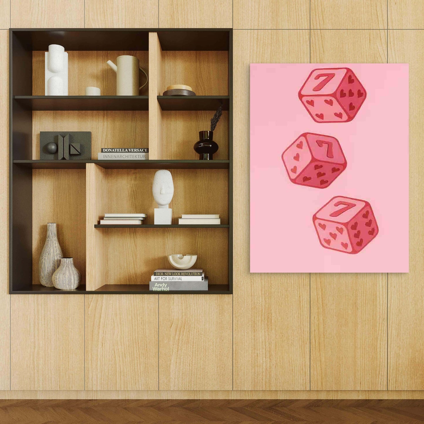 Love Dice 60x90cm Metal Print Ready to Hang - Bella Home Decor