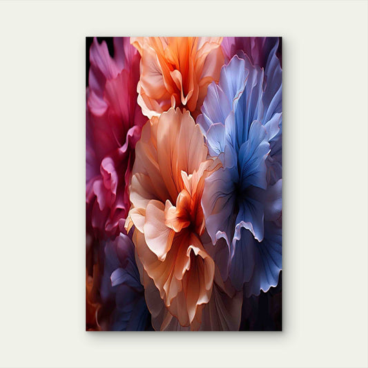 Vibrant Petals In Bloom 40x60cm Metal Print Ready to Hang