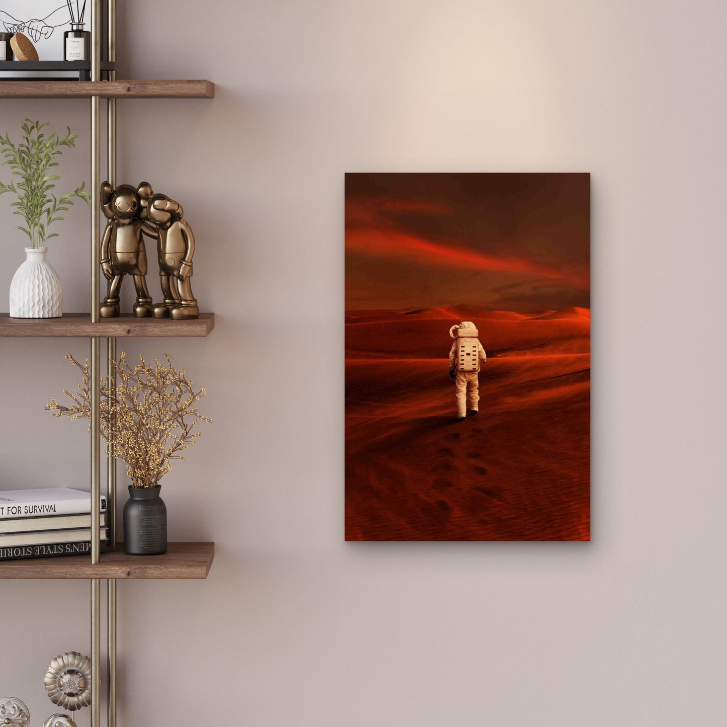 Alone On The Red Planet Metal Print Ready to Hang - Bella Home Decor