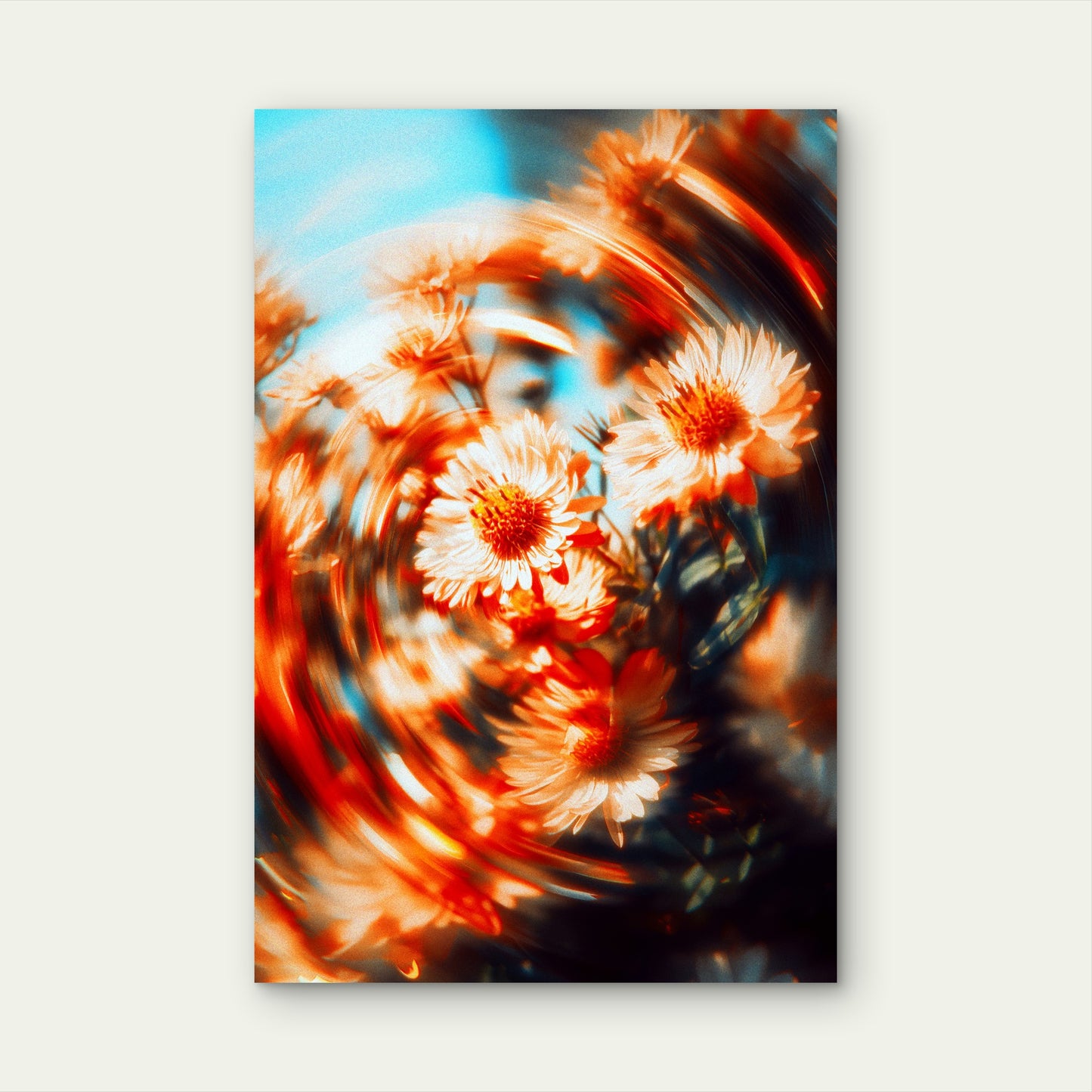 Abstract Floral Motion Blur Art 40x60cm Metal Print Ready to Hang