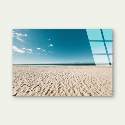 Coastal Beach Sand Ocean Acrylic  Glass Printing Wall Art Australian Made Quality