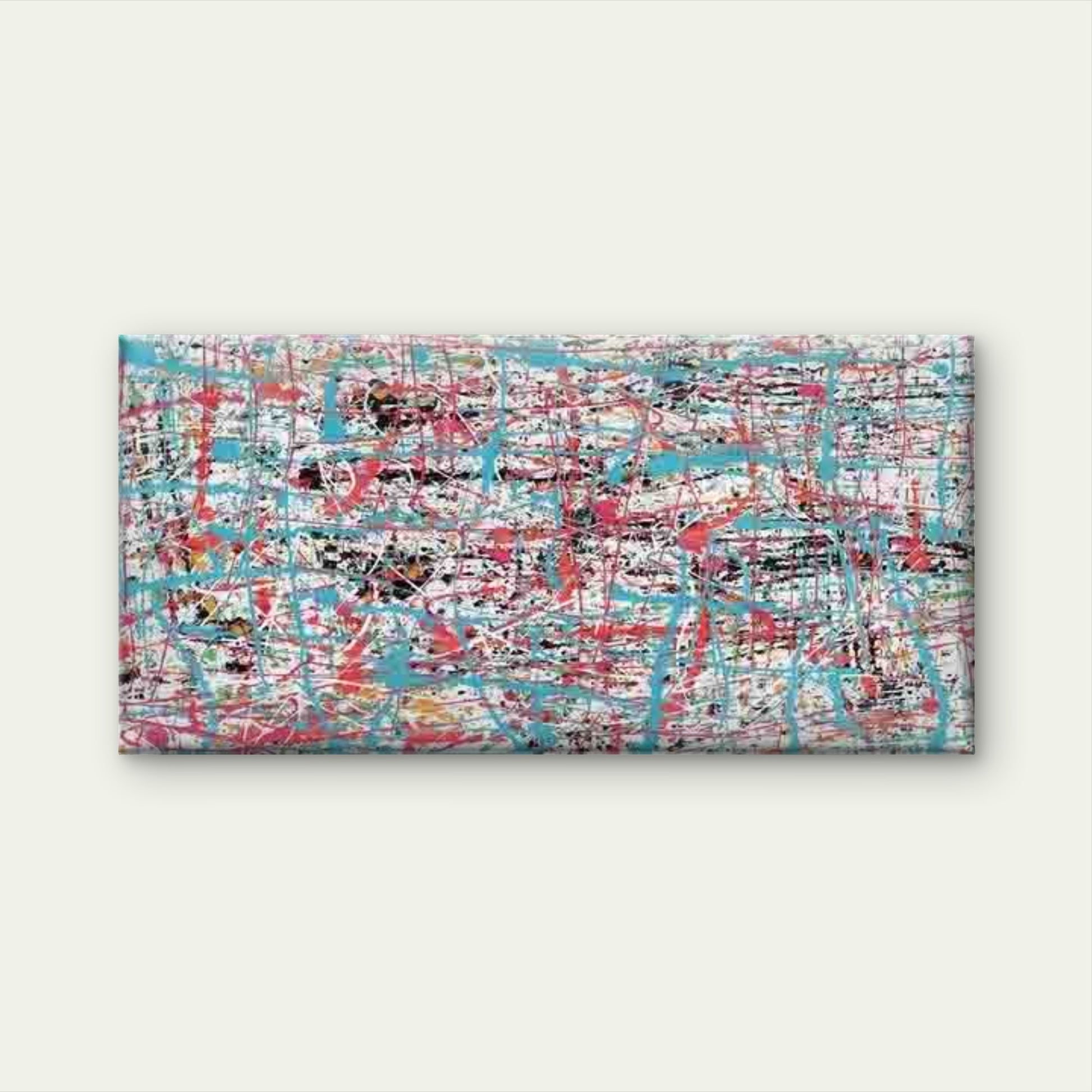 Abstract Colorful Splatter Art Wall Art Canvas Office Home Room Framed 120x60cm - Bella Home Decor