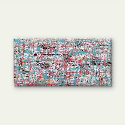 Abstract Colorful Splatter Art Wall Art Canvas Office Home Room Framed 120x60cm - Bella Home Decor
