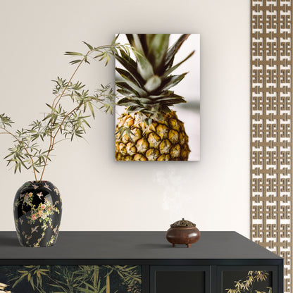 Close Up Of A Pineapple 60x90cm Metal Print Ready to Hang