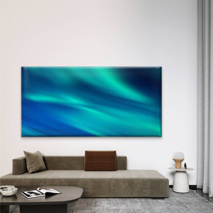 Night Sky Aurora Borealis Wall Art Canvas Office Home Room Framed 120x60cm