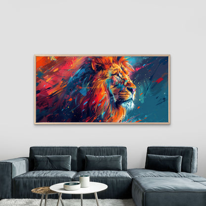 Majestic King Of Color Wall Art Canvas Office Home Room Framed 120x60cm