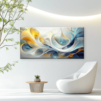 Abstract Flowing Colors Wall Art Canvas Office Home Room Framed 120x60cm