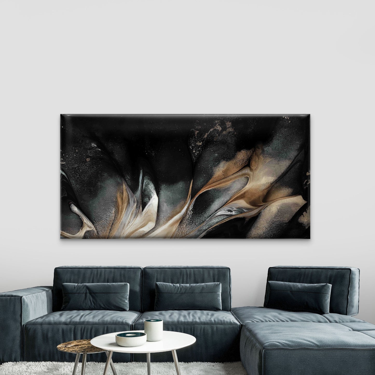 Abstract Black Art Gold Black Wall Art Canvas Office Home Room Framed 120x60cm Wall Art Canvas Office Home Room Framed 120x60cm