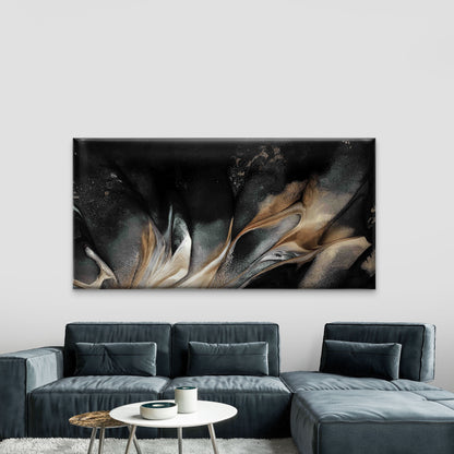 Abstract Black Art Gold Black Wall Art Canvas Office Home Room Framed 120x60cm Wall Art Canvas Office Home Room Framed 120x60cm