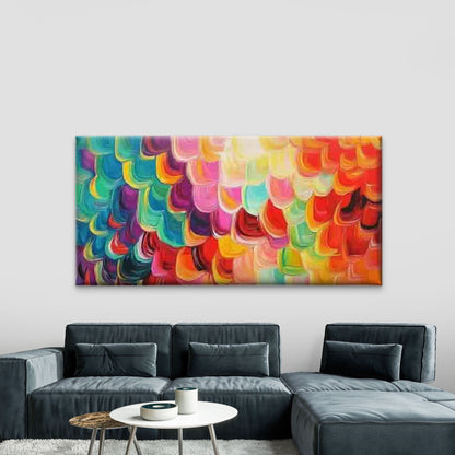 Vibrant Abstract Art with Brush Wall Art Canvas Office Home Room Framed 120x60cm