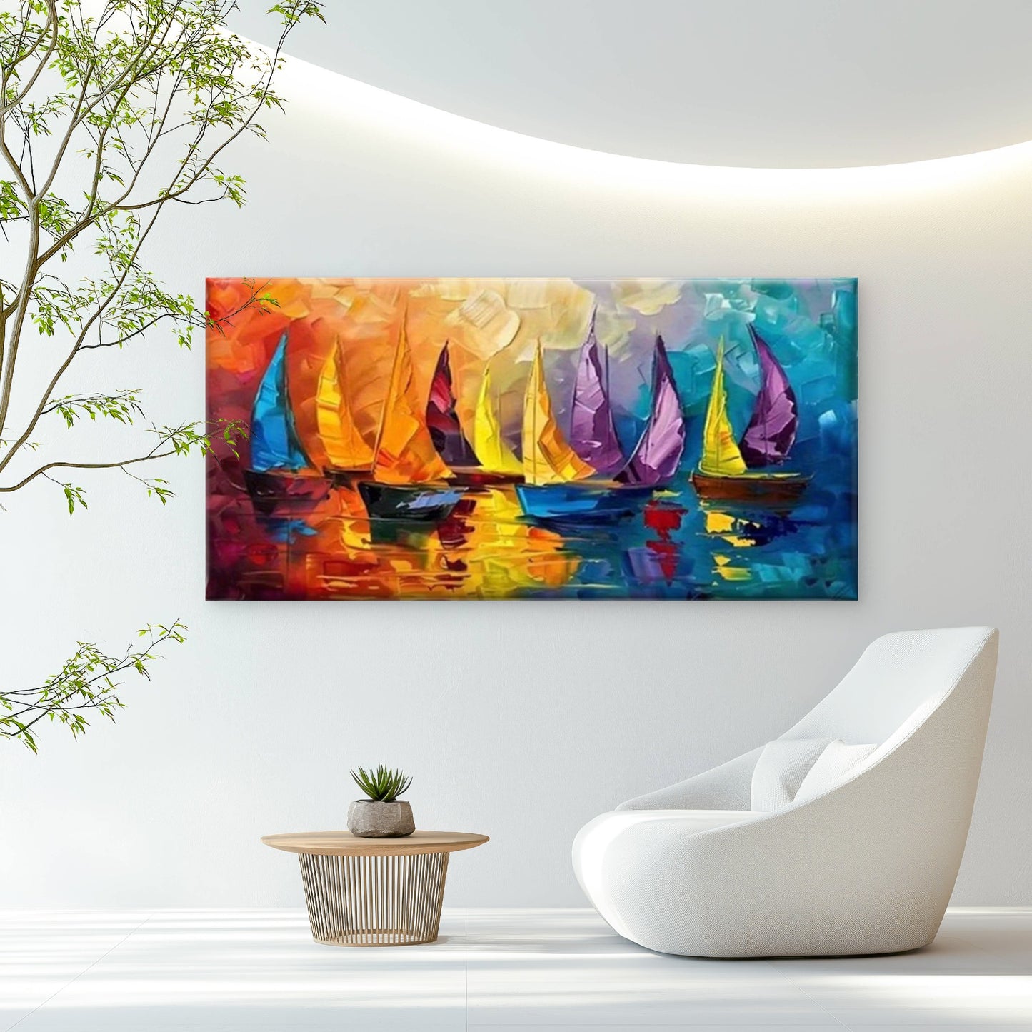 Nautical Boat Stormy Sea Wall Art Canvas Office Home Room Framed 120x60cm