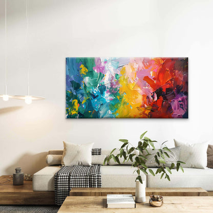 Abstract Colorful Rainbow Wall Art Canvas Office Home Room Framed 120x60cm