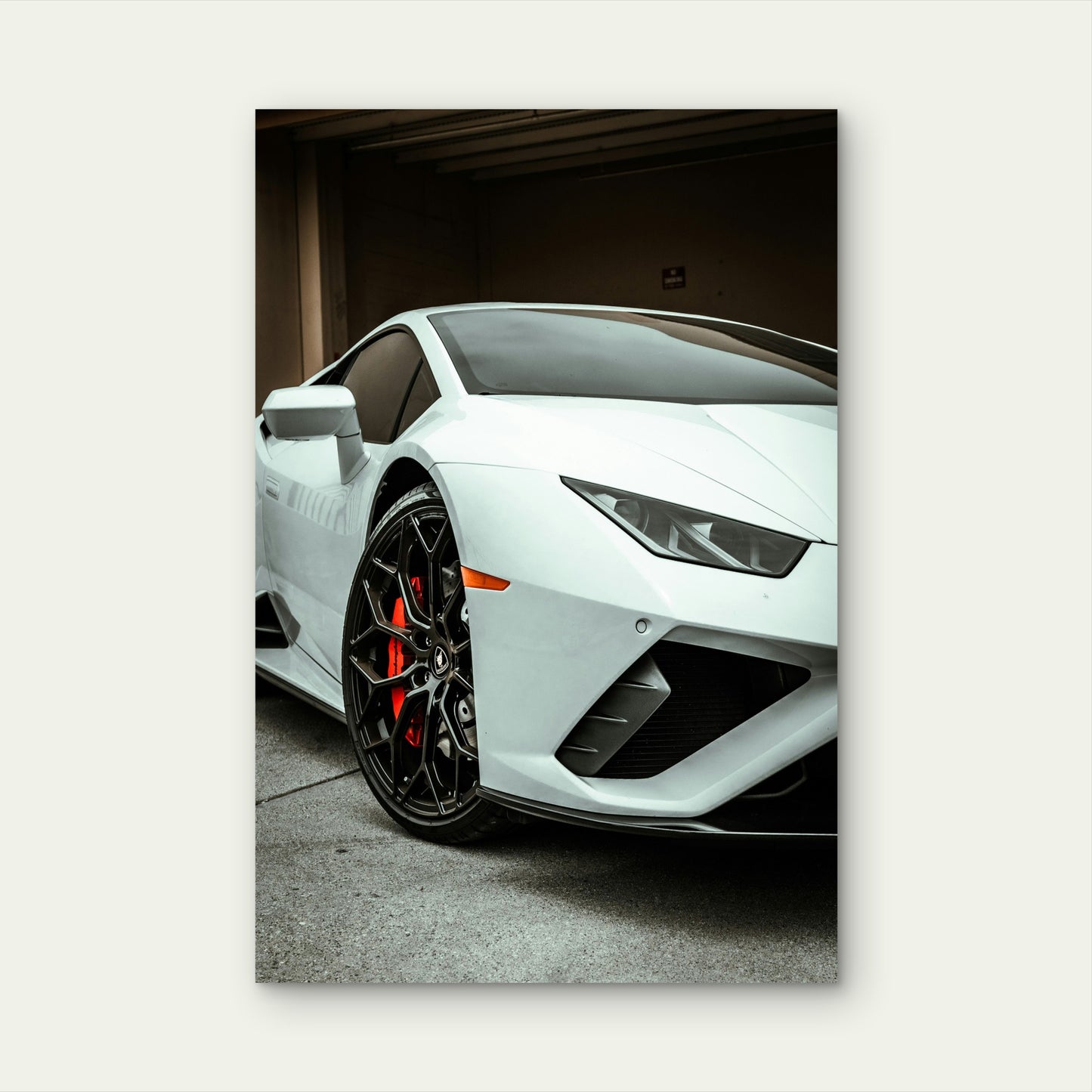 Luxury Lamborghini Sports Car Rim View 40x60cm Metal Print Ready to Hang