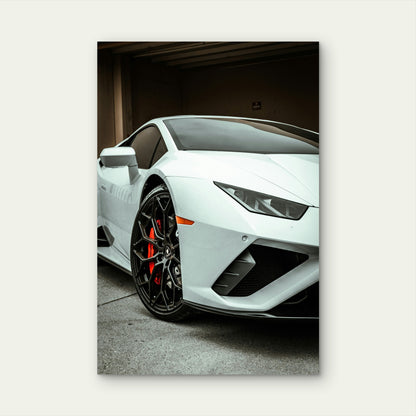 Luxury Lamborghini Sports Car Rim View 40x60cm Metal Print Ready to Hang