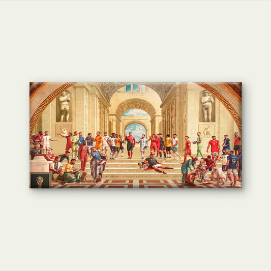 Grand Renaissance Athlete Wall Art Canvas Office Home Room Framed 120x60cm - Bella Home Decor