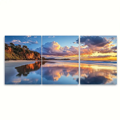 3pcs Byron Bay Cape Walking Track Australia Wall Art Set Canvas Framed 60x90cm - High Quality Print 100% Australian Made Wall Canvas Ready to Hang - Bella Home Decor