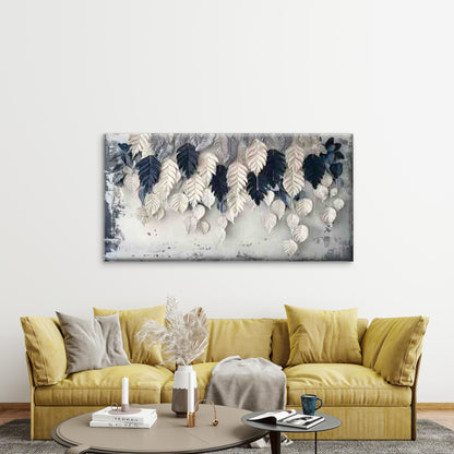 Abstract with Hanging Leaves Wall Art Canvas Office Home Room Framed 120x60cm