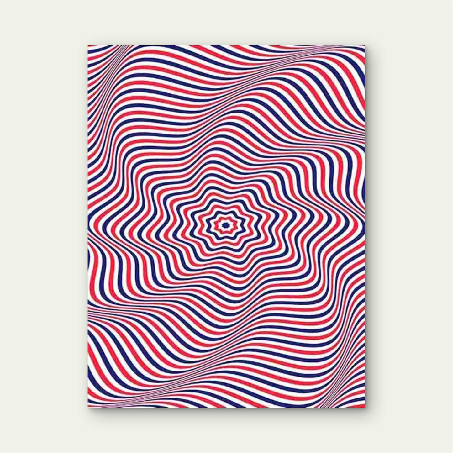 Abstract Wavy Line 60x90cm Metal Print Ready to Hang - Bella Home Decor