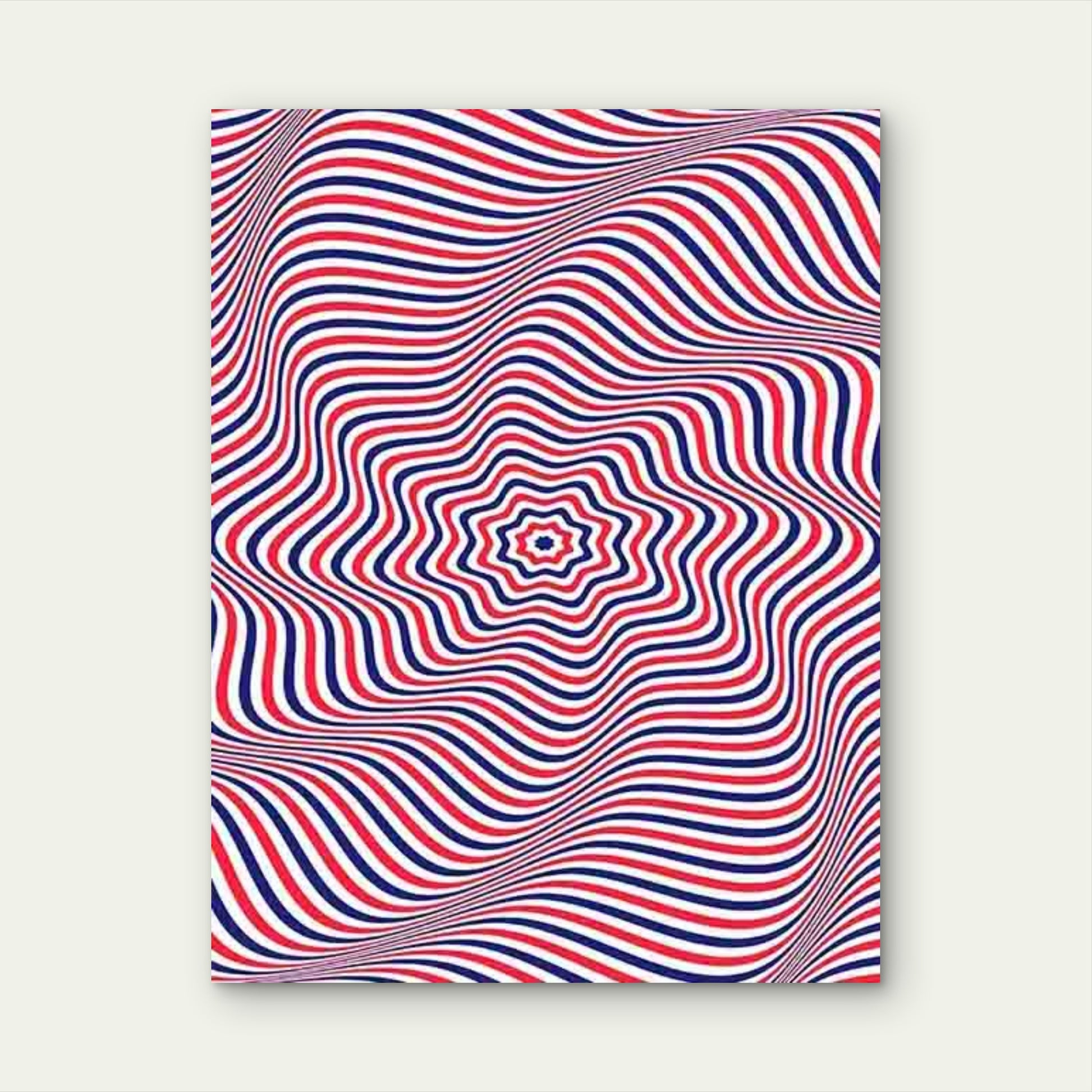 Abstract Wavy Line 60x90cm Metal Print Ready to Hang - Bella Home Decor