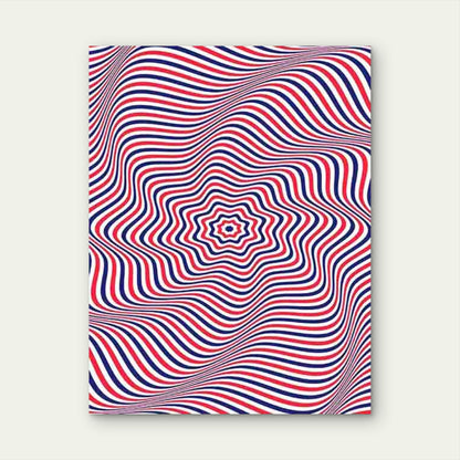 Abstract Wavy Line Metal Print Ready to Hang - Bella Home Decor