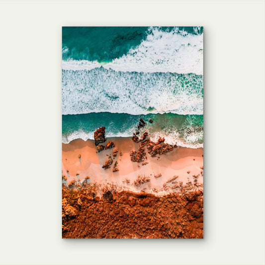 Exmouth Western Australia Ocean Waves 40x60cm Metal Print Ready to Hang