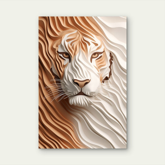 Tiger Wild Animal Face Abstract 40x60cm Metal Print Ready to Hang