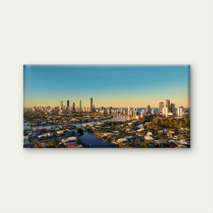 Gold Coast Australia Skyline Wall Art Canvas Office Home Room Framed 120x60cm