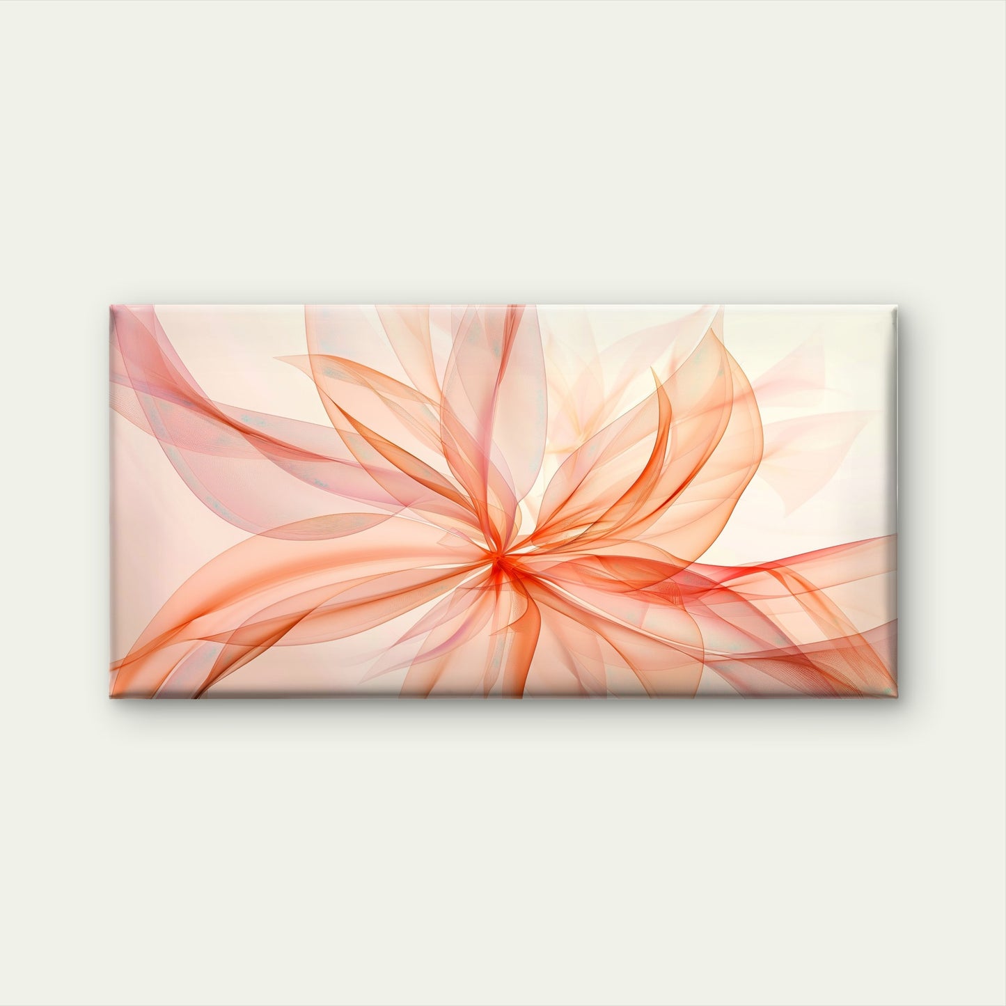 Vibrant Orange Flower Art Wall Art Canvas Office Home Room Framed 120x60cm