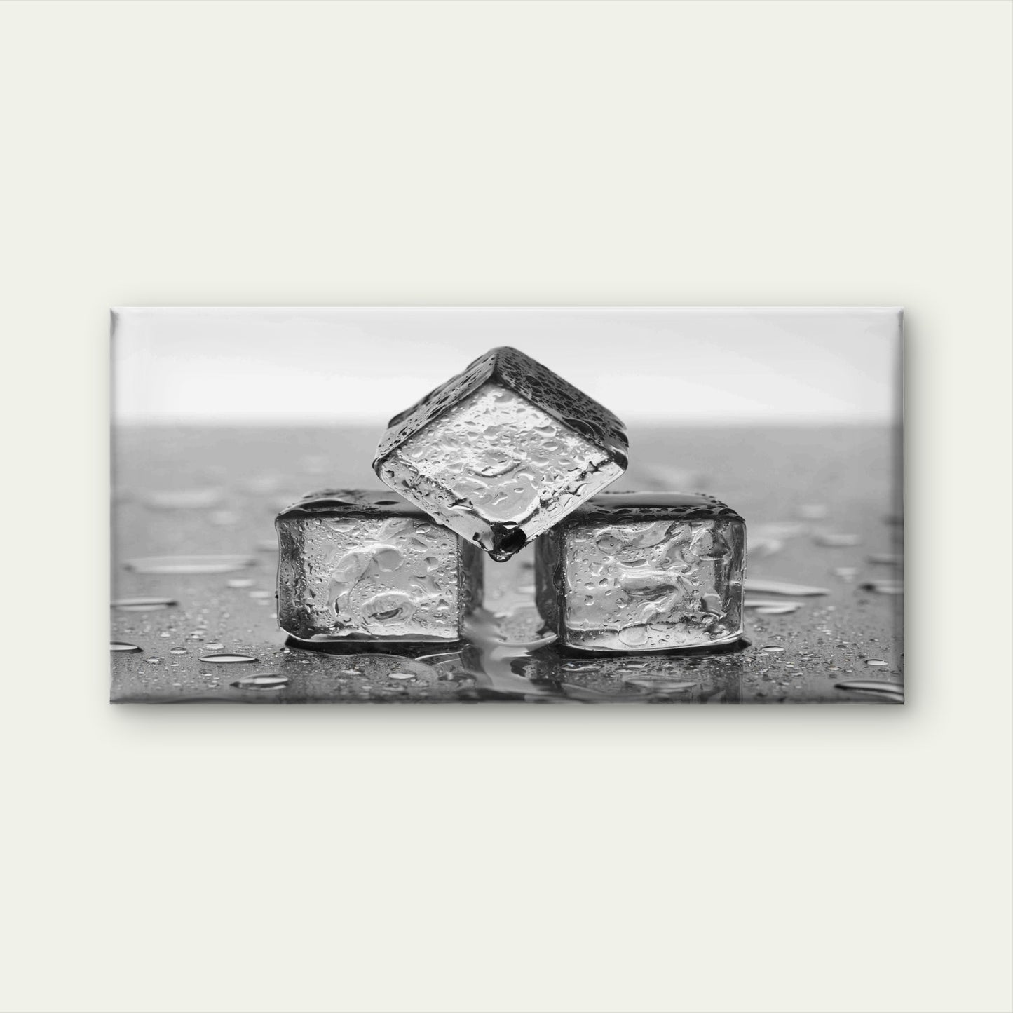 Melting Ice Cubes Wall Art Canvas Office Home Room Framed 120x60cm