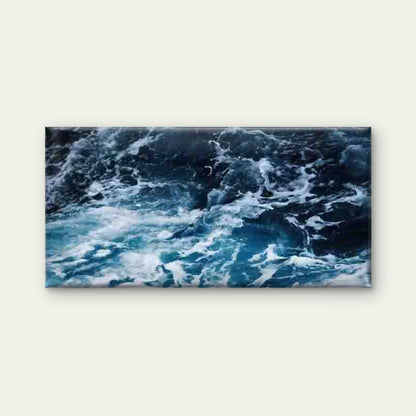 Wave And Sea Foam Pattern Wall Art Canvas Office Home Room Framed 120x60cm