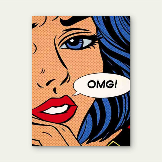 Featuring a Modern Retro Woman 40x60cm Metal Print Ready to Hang