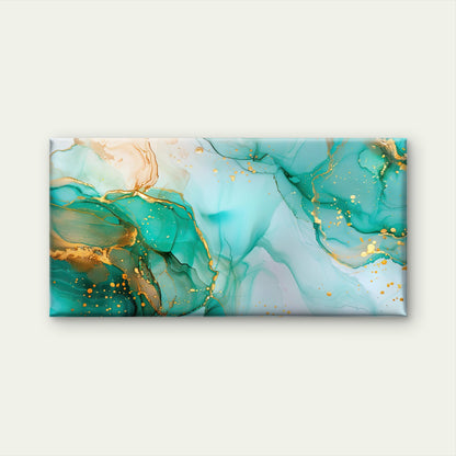 Emerald Shore Golden Sands Wall Art Canvas Office Home Room Framed 120x60cm