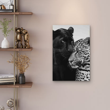 Featuring Black Panther And Leopard Metal Print Ready to Hang