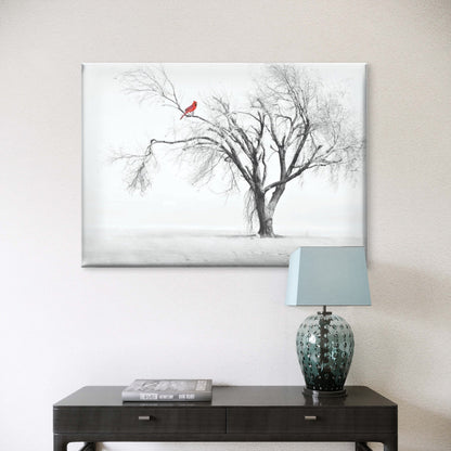 Red Bird Forest trees Modern Canvas Painting Print Picture