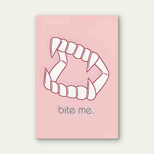 Vampire Bite Gothic Bite Me 60x90cm Metal Print Ready to Hang