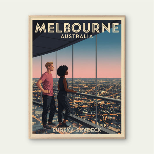 Eureka Skydeck, Melbourne, Australia Home Decor Premium Quality Vintage Travel Poster Print Choose Your Sizes