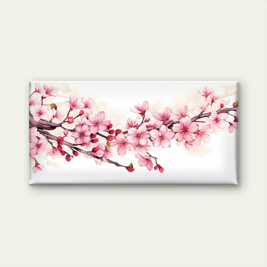 Pink Cherry Blossom Branch Wall Art Canvas Office Home Room Framed 120x60cm