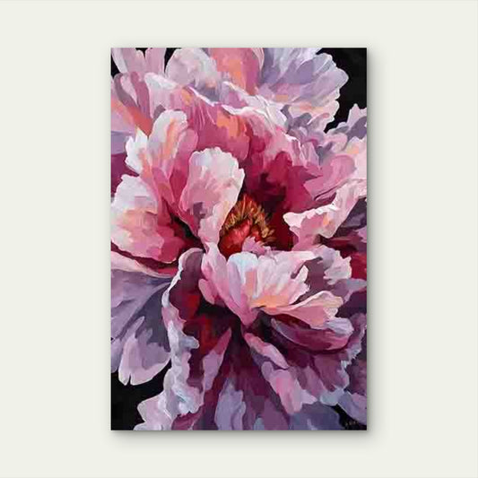 Vibrant Pink Peony 60x90cm Metal Print Ready to Hang