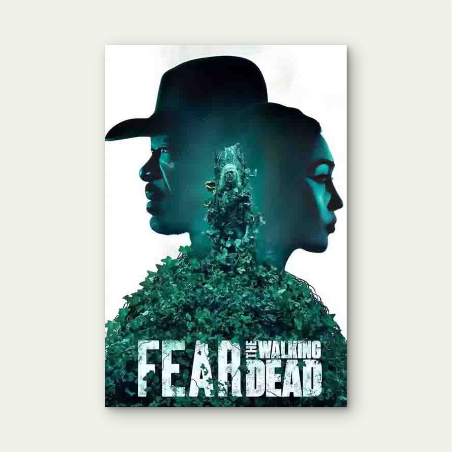 Silhouette of a Character from Fear The Walking Dead 60x90cm Metal Print Ready to Hang - Bella Home Decor