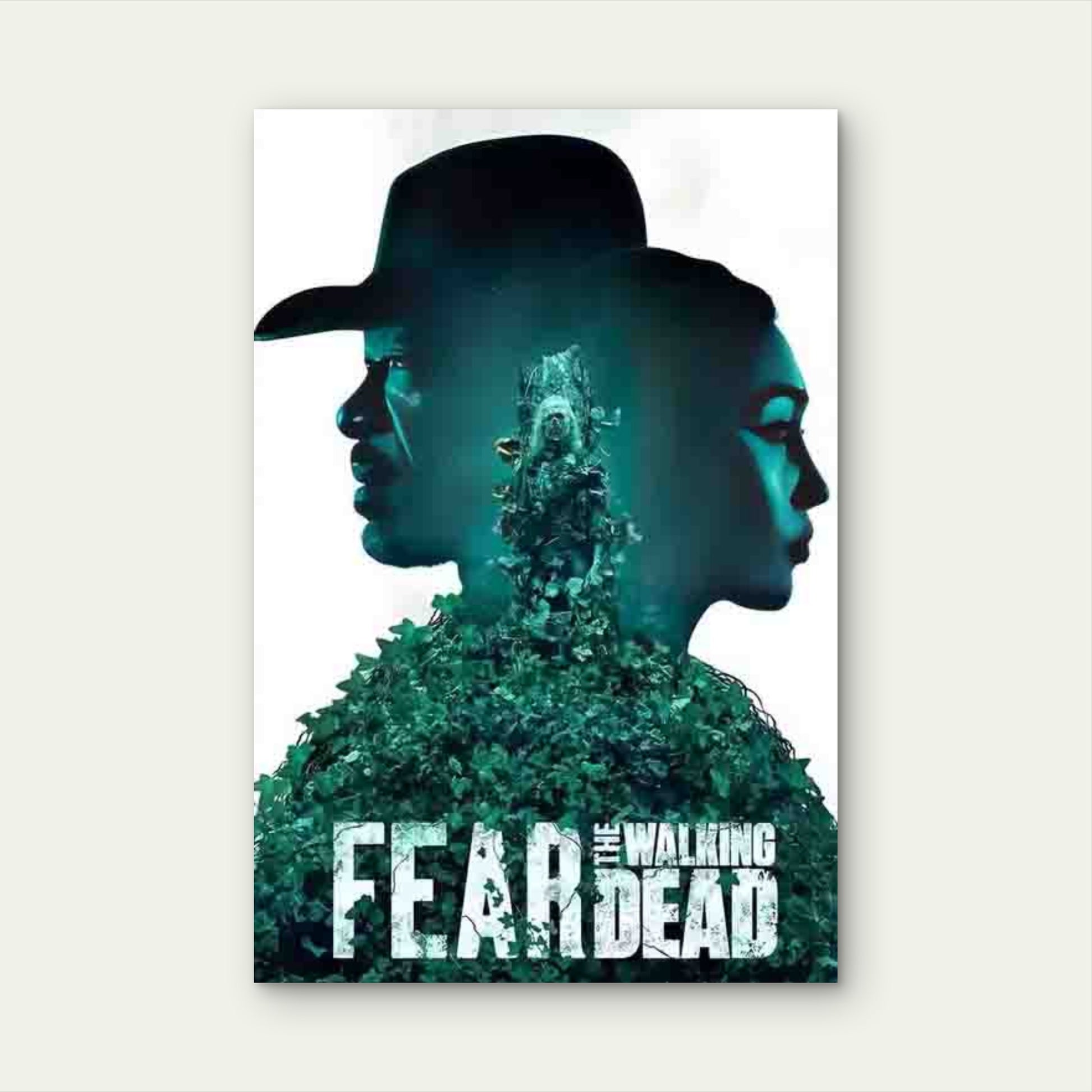 Silhouette of a Character from Fear The Walking Dead Metal Print Ready to Hang - Bella Home Decor