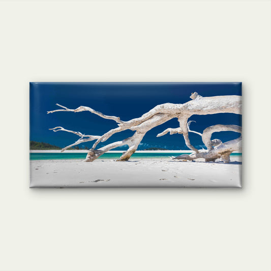 Whitehaven Beach With White San Wall Art Canvas Office Home Room Framed 120x60cm