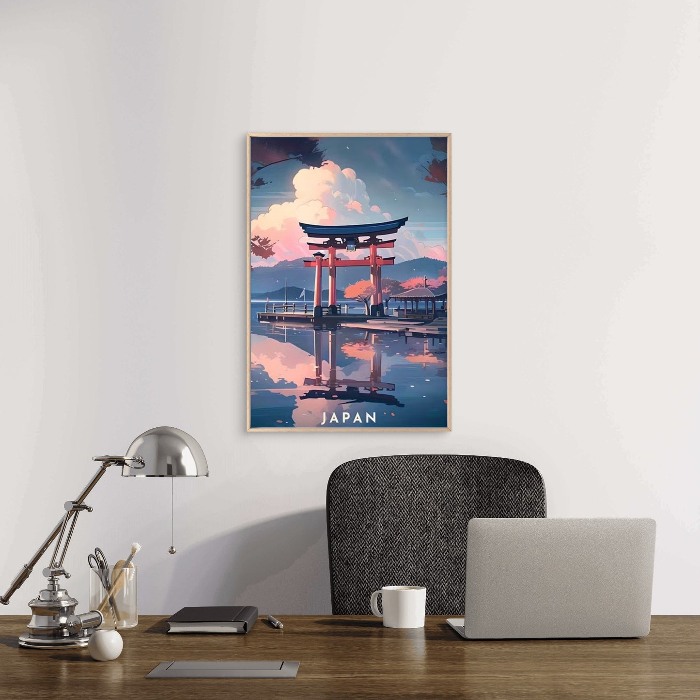 Japanese Torii Gate Modern Painting Travel Poster Print Wall Art