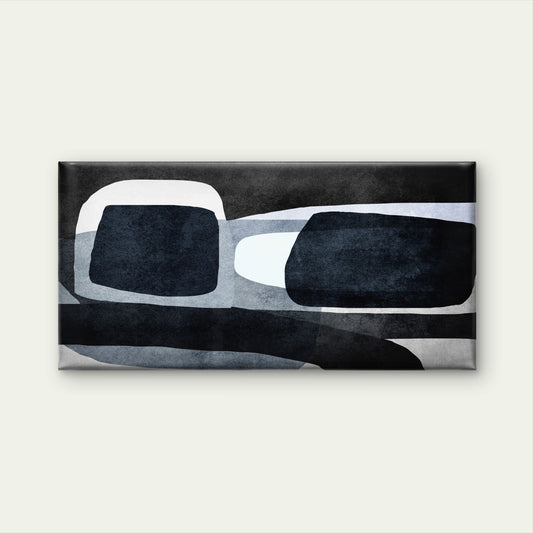 Minimalist Gray Retro Shape Wall Art Canvas Office Home Room Framed 120x60cm