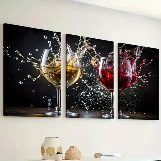 3pcs Cheers Bar Bartending Art Scene Wall Art Set Canvas Framed 40x60cm - High Quality Print 100% Australian Made Wall Canvas Ready to Hang