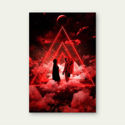 A Surreal Voyage Into The Geometric Void Metal Print Ready to Hang - Bella Home Decor