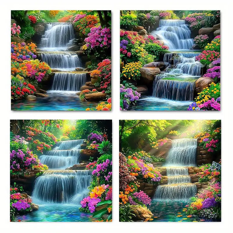 4pcs Vibrant Floral Nature Scene NS  Wall Art Canvas Framed