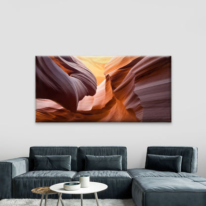 Sandstone Canyon Formations Wall Art Canvas Office Home Room Framed 120x60cm