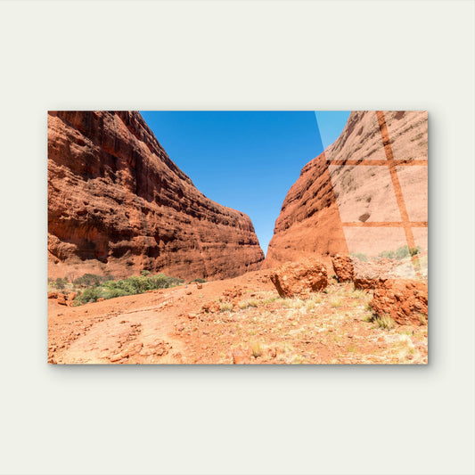 Walking Track Inside Walpa Gorge At Kata Tjuta Red Center Northern Territory Australia Acrylic Glass Printing Wall Art Australian Made
